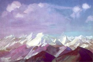 Glacial Mountains. Painting by Svyatoslav Roerich