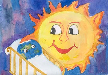 “Солнце и Земля”, Валерия Базанкова, 5-“а” класс, школа № 3 г.Тутаева