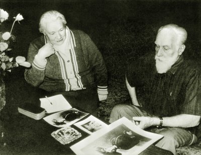Л.В. Шапошникова и С.Н. Рерих. Москва. 1990 г.